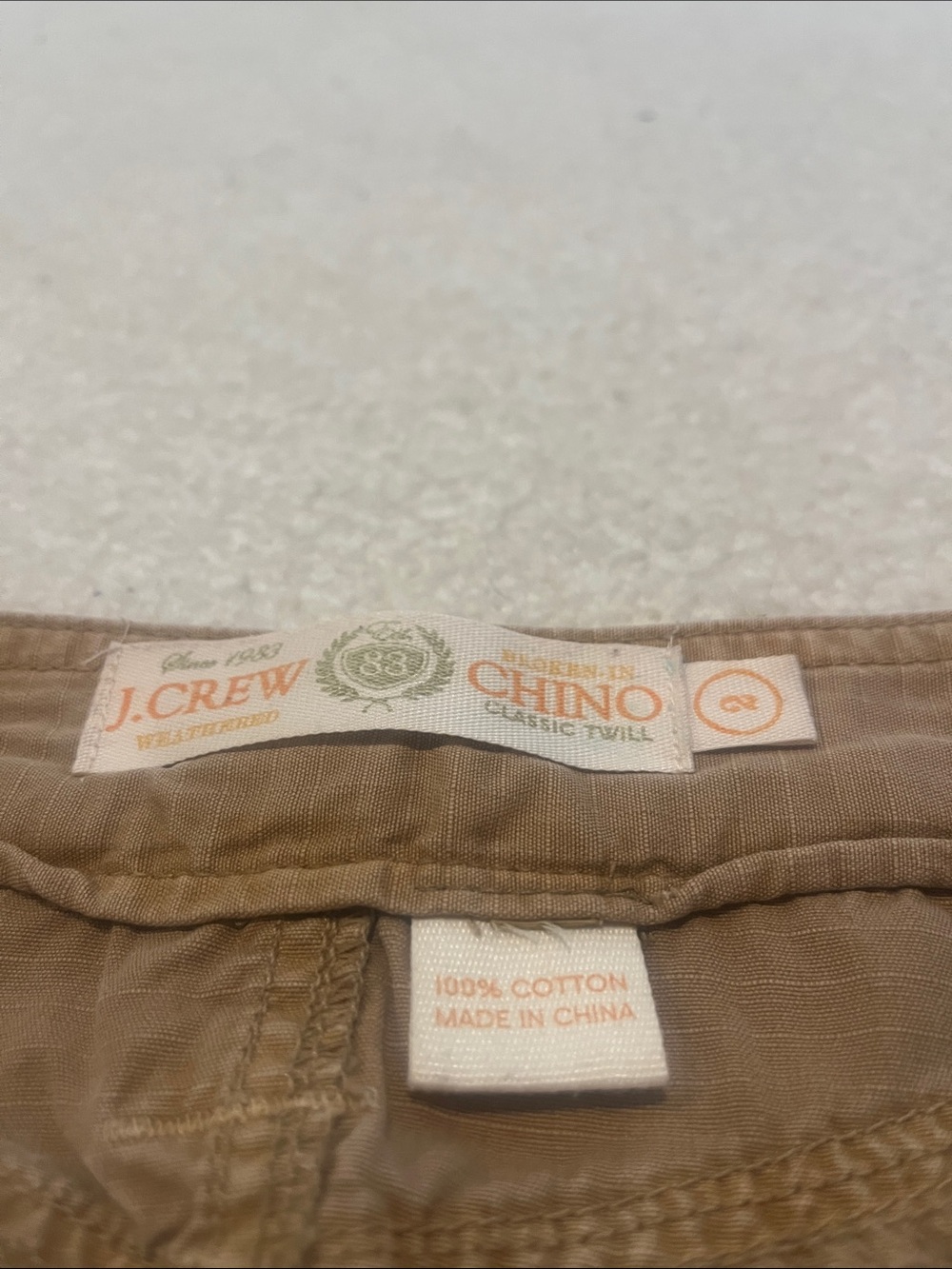 J. Crew Chino Khaki Cargo-Style Mini Skirt with Drawstring - Picture 2 of 6